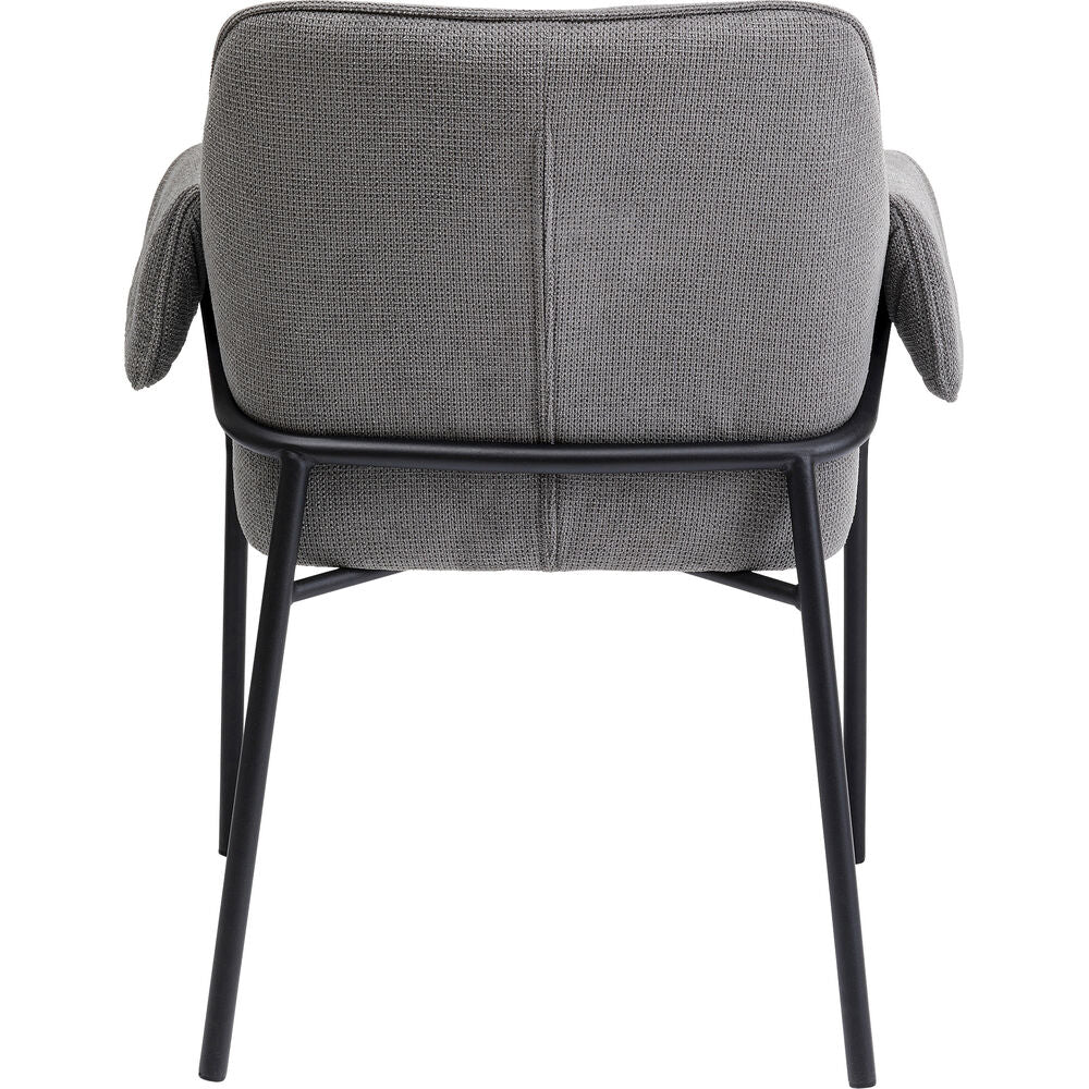 Chair with Armrest Bess Grey (2/Set)