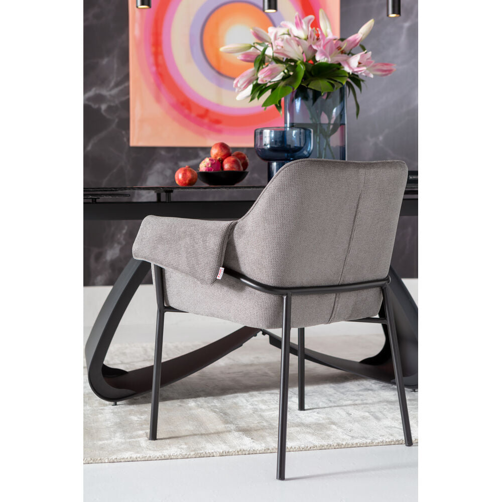 Chair with Armrest Bess Grey (2/Set)