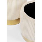 Chest stool Cherry Storage Cord Creme (2/Set)