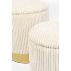 Chest stool Cherry Storage Cord Creme (2/Set)