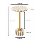 Side Table Domero Cirque Gold White Ø25cm