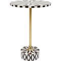 Side Table Domero Star Brown White Ø40cm