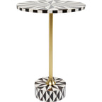 Side Table Domero Star Brown White Ø40cm