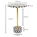 Side Table Domero Star Brown White Ø40cm