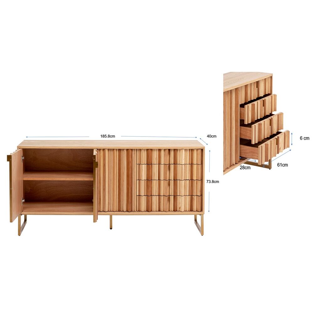 Sideboard Concertina Nature 186x74cm