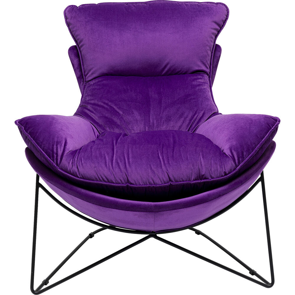 Armchair with Stool Snuggle Purple (2/
