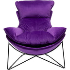 Armchair with Stool Snuggle Purple (2/