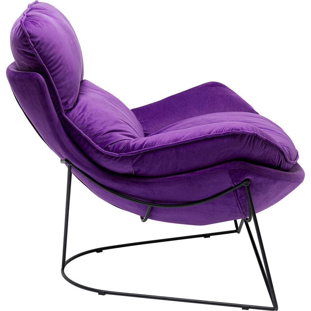 Armchair with Stool Snuggle Purple (2/
