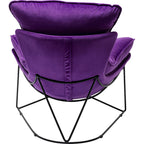 Armchair with Stool Snuggle Purple (2/