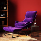 Armchair with Stool Snuggle Purple (2/