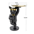 Side Table Cool Bulldog Tray Black 34x55cm
