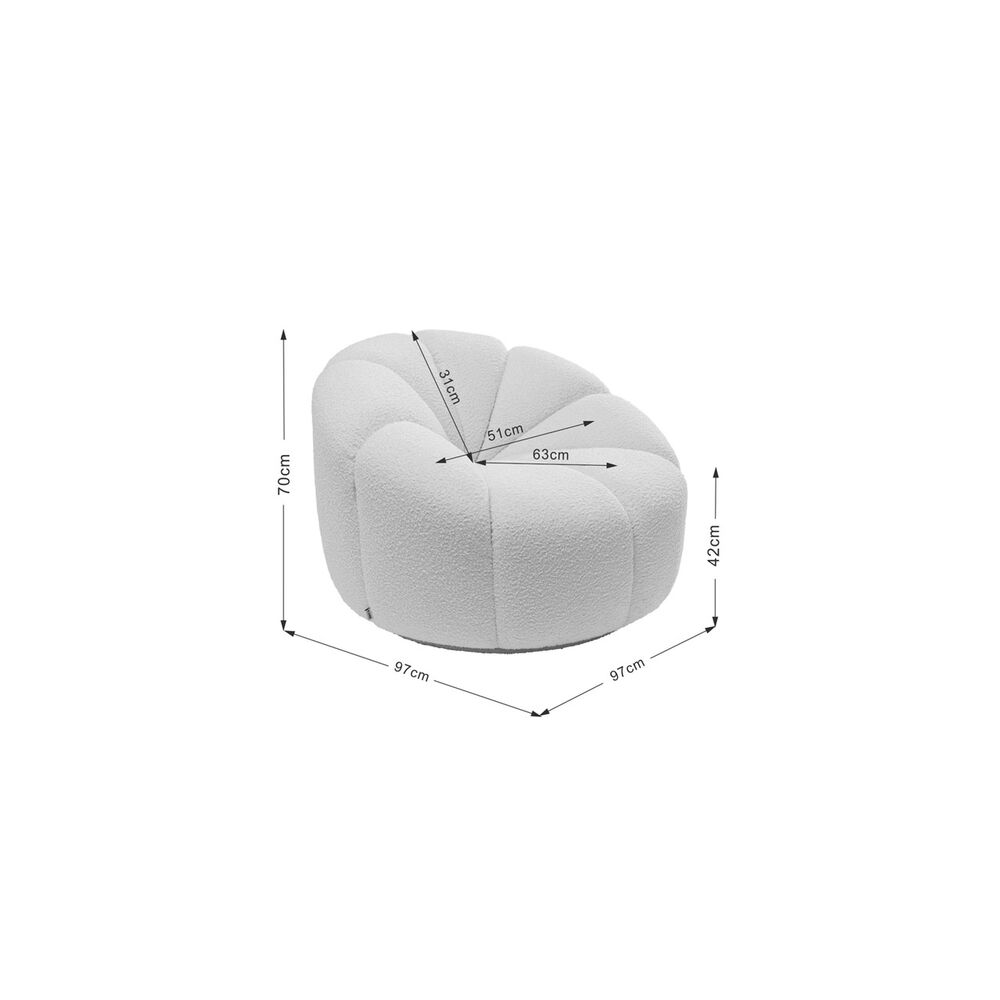 Swivel Armchair Peppo Lounge Red