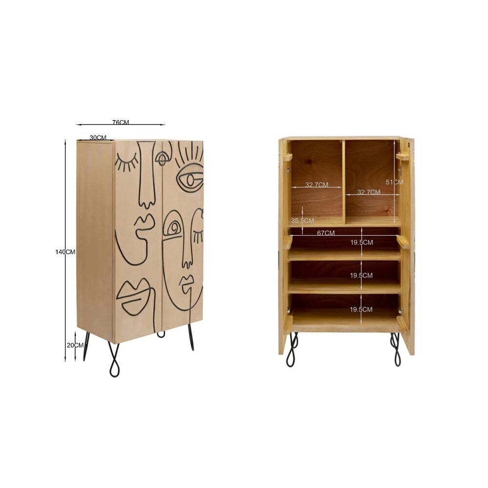 Cabinet Caras 70x140cm