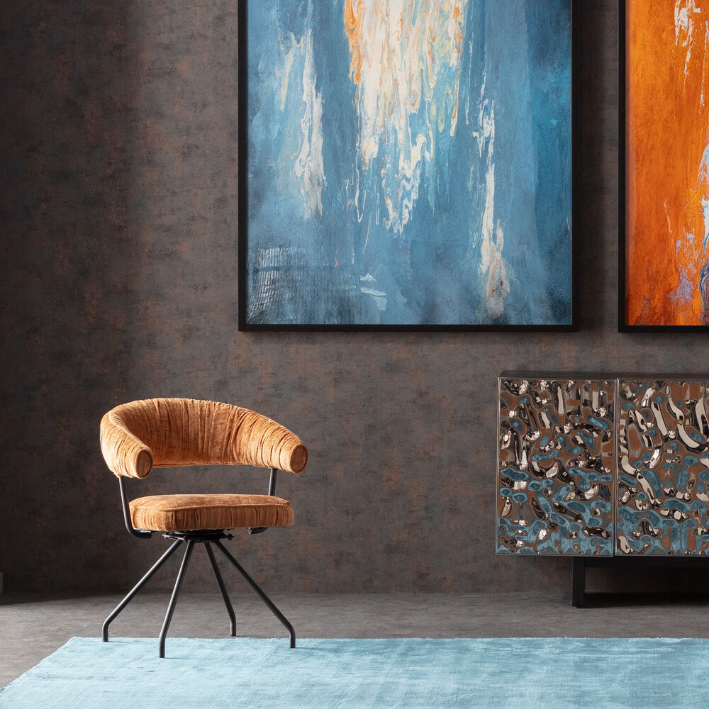 Swivel Chair Arabella Orange (2/Set)