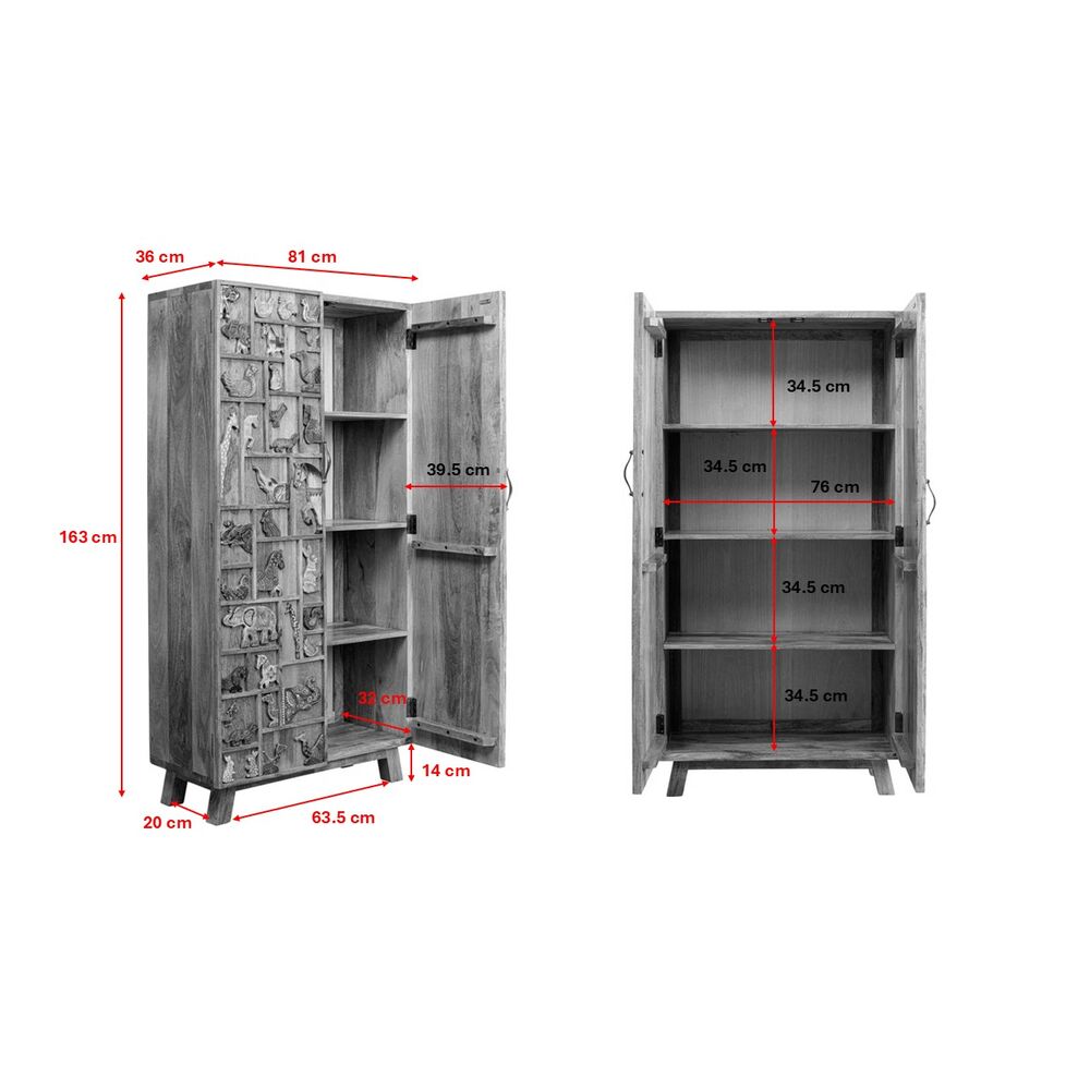 Cabinet Zoo 81x159cm