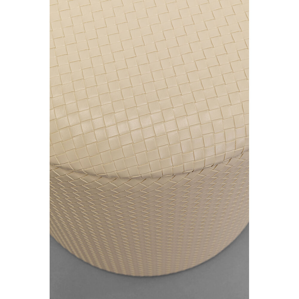 Chest stool Venezia Storage Cream Ø40cm