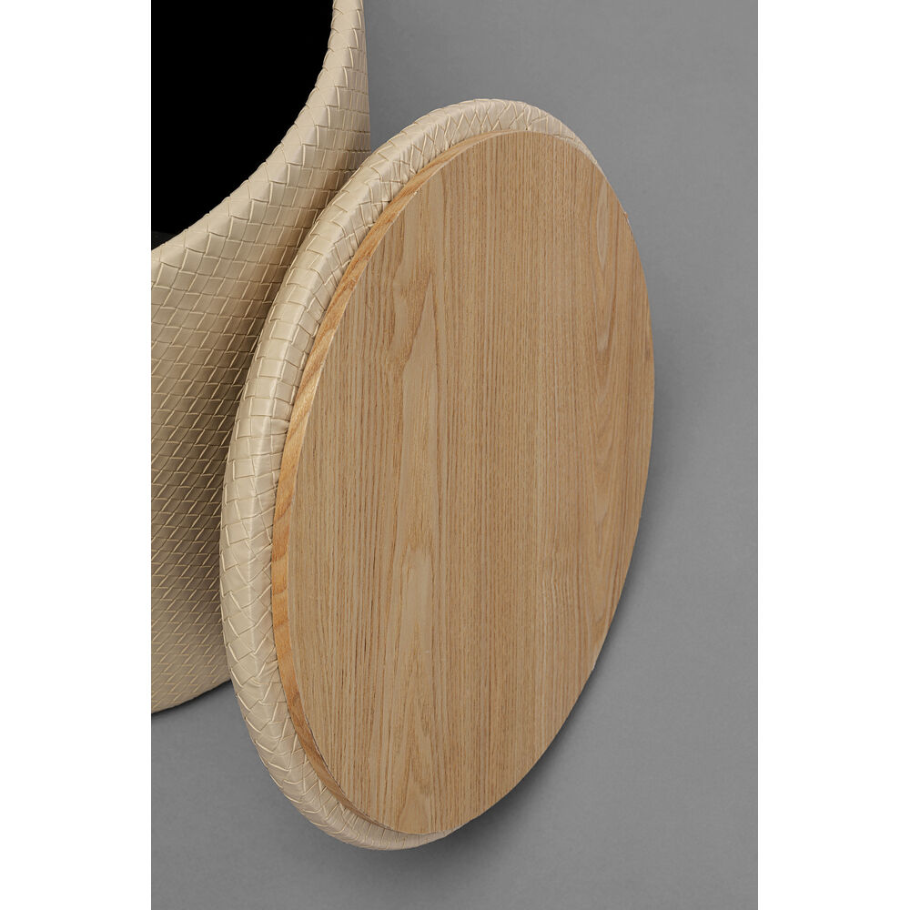 Chest stool Venezia Storage Cream Ø40cm