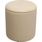 Chest stool Venezia Storage Cream Ø40cm