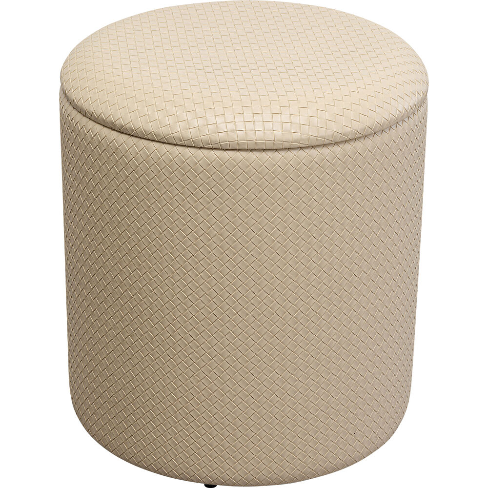 Chest stool Venezia Storage Cream Ø40cm