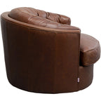 Swivel Armchair Music Hall Leather Brown