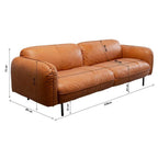Sofa Calgary Smart Leather Light Brown 228cm