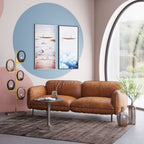 Sofa Calgary Smart Leather Light Brown 228cm