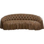 Sofa 3-Seater Drapes Leather 226cm