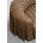 Sofa 3-Seater Drapes Leather 226cm