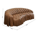Sofa 3-Seater Drapes Leather 226cm