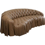 Sofa 3-Seater Drapes Leather 226cm