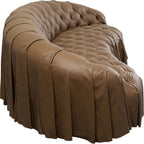 Sofa 3-Seater Drapes Leather 226cm