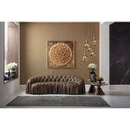 Sofa 3-Seater Drapes Leather 226cm