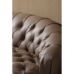 Sofa 3-Seater Drapes Leather 226cm