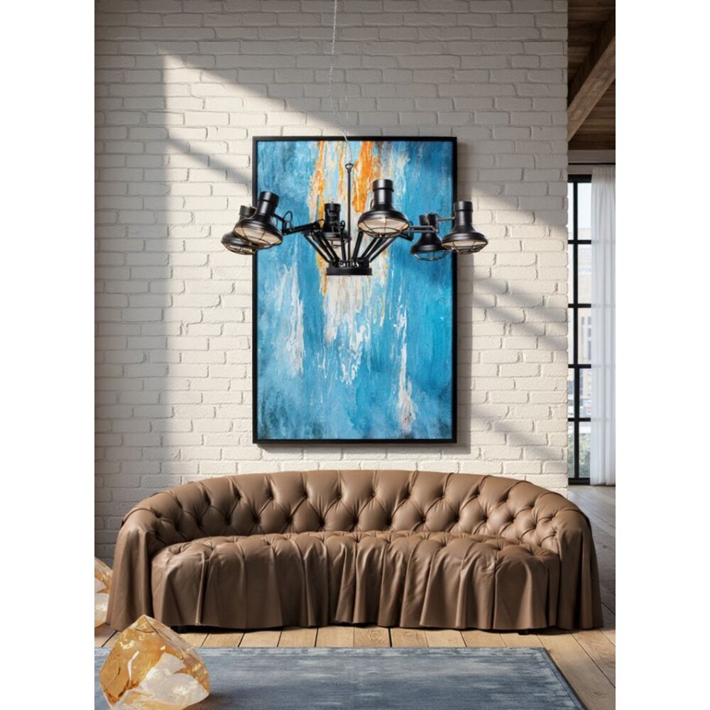 Sofa 3-Seater Drapes Leather 226cm