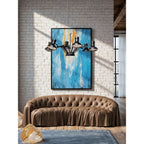 Sofa 3-Seater Drapes Leather 226cm