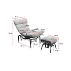 Armchair + Stool Vienna Swing Yellow