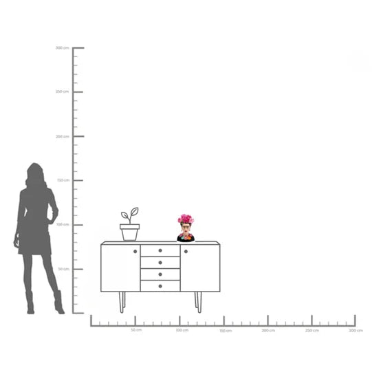 Decorative Vase Style Muse Flowers 34cm