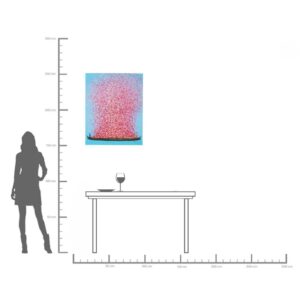 Picture Touched Flower Boat Blue Pink