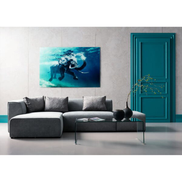 Picture Glass Swimming Elephant 180x120cm - Image 7