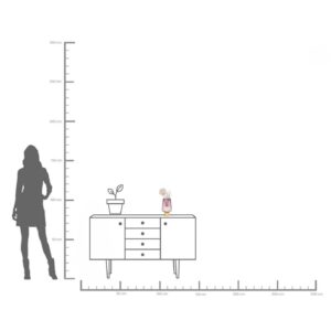 Vase noble ring purple 26cm