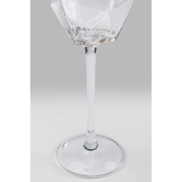 Champagne Glass Diamond Gold Rim - Image 4
