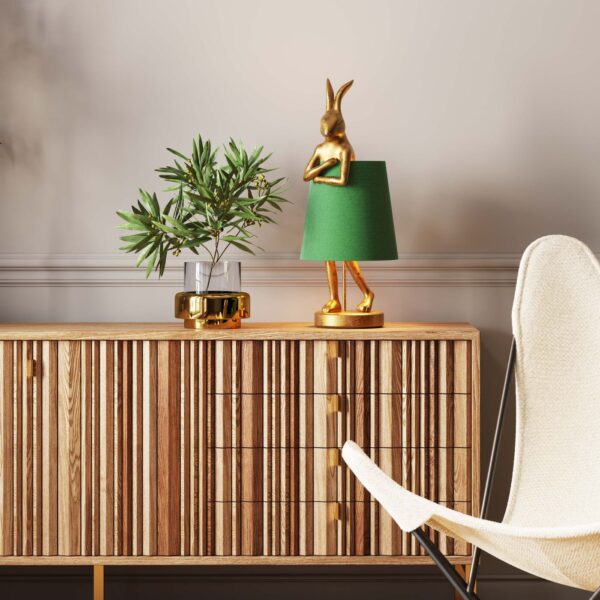 Table Lamp Animal Rabbit Gold/Green 68 - Image 11