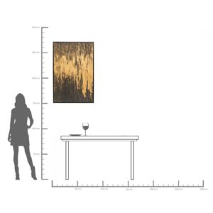 Framed Picture Abstract Black 80x120cm