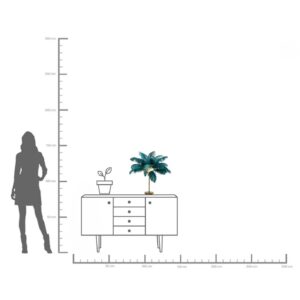 Table Lamp Feather Palm Green 60cm