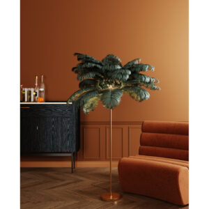 Floor lamp feather palm green 165cm