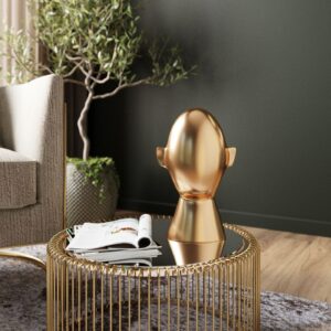 Deco Object Abstract Face Gold 28cm