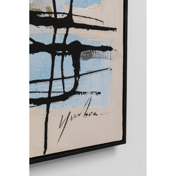 Framed Picture Dust Blue 100x100cm - Image 3