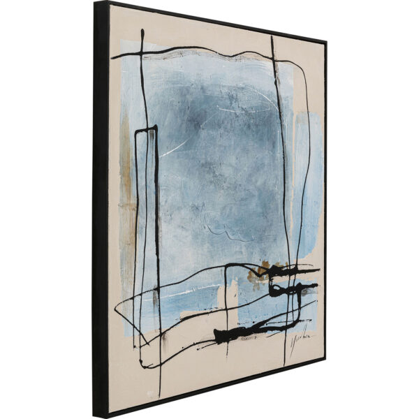 Framed Picture Dust Blue 100x100cm - Image 7