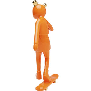 Deco Figurine Skating Astronaut Orange 33cm