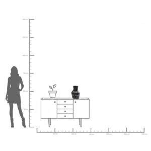 Vase Donna Black 40cm